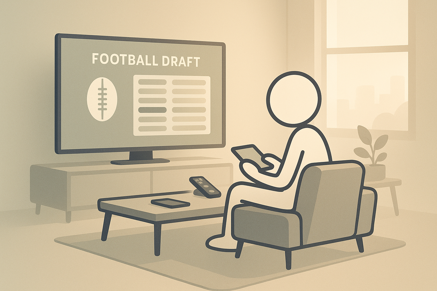 Stickman figure streaming NFL Draft live, guide on watching for free